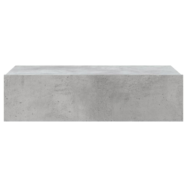 Betoninharmaa tv-taso led-valoilla Costachita 60x35x15,5cm