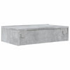 Betoninharmaa tv-taso led-valoilla Costachita 60x35x15,5cm