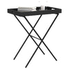 Schwarz klappbarer Serviertisch Eudora 65x40x75cm (Polyrattan)