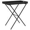 Schwarz klappbarer Serviertisch Eudora 65x40x75cm (Polyrattan)