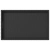 Schwarz klappbarer Serviertisch Eudora 65x40x75cm (Polyrattan)