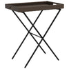 Brauner klappbarer Beistelltisch Eudora 65x40x75cm (Polyrattan)