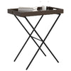 Brauner klappbarer Beistelltisch Eudora 65x40x75cm (Polyrattan)