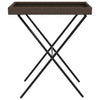 Brauner klappbarer Beistelltisch Eudora 65x40x75cm (Polyrattan)