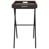 Brauner klappbarer Beistelltisch Eudora 65x40x75cm (Polyrattan)