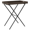 Brauner klappbarer Beistelltisch Eudora 65x40x75cm (Polyrattan)