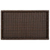 Brauner klappbarer Beistelltisch Eudora 65x40x75cm (Polyrattan)