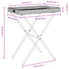 Brauner klappbarer Beistelltisch Eudora 65x40x75cm (Polyrattan)