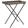 Klappbarer Beistelltisch Eudora Grau 65x40x75cm (Polyrattan)