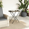 Klappbarer Beistelltisch Eudora Grau 65x40x75cm (Polyrattan)