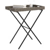 Klappbarer Beistelltisch Eudora Grau 65x40x75cm (Polyrattan)