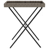 Klappbarer Beistelltisch Eudora Grau 65x40x75cm (Polyrattan)