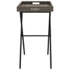 Klappbarer Beistelltisch Eudora Grau 65x40x75cm (Polyrattan)