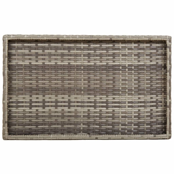 Klappbarer Beistelltisch Eudora Grau 65x40x75cm (Polyrattan)