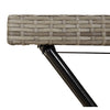 Klappbarer Beistelltisch Eudora Grau 65x40x75cm (Polyrattan)