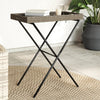 Klappbarer Beistelltisch Eudora Grau 65x40x75cm (Polyrattan)