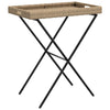 Beiger klappbarer Beistelltisch Eudora 65x40x75cm (Polyrattan)