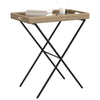Beiger klappbarer Beistelltisch Eudora 65x40x75cm (Polyrattan)