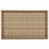Beiger klappbarer Beistelltisch Eudora 65x40x75cm (Polyrattan)