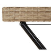 Beiger klappbarer Beistelltisch Eudora 65x40x75cm (Polyrattan)