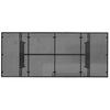 Schwarzer Gartentisch mit Glasplatte Ghimilier 190x80x74cm (Polyrattan)
