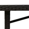 Schwarzer Gartentisch mit Glasplatte Ghimilier 190x80x74cm (Polyrattan)