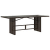 Brauner Gartentisch Ghimilier 190x80x74cm (Polyrattan)