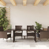Brauner Gartentisch Ghimilier 190x80x74cm (Polyrattan)