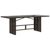 Brauner Gartentisch Ghimilier 190x80x74cm (Polyrattan)