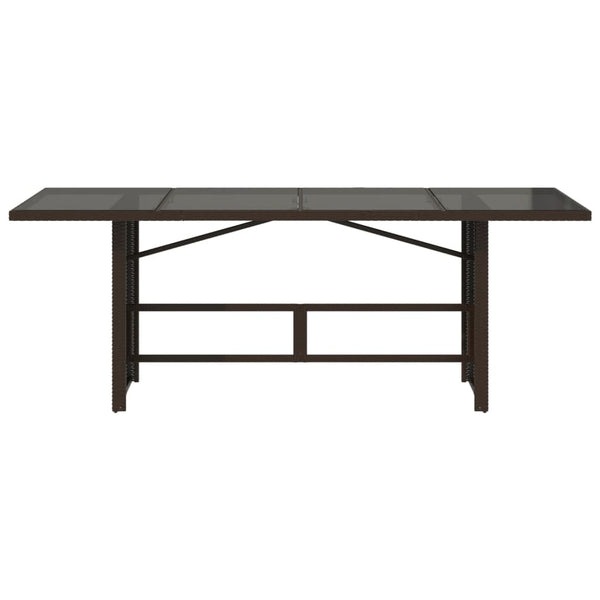 Brauner Gartentisch Ghimilier 190x80x74cm (Polyrattan)
