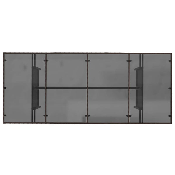 Brauner Gartentisch Ghimilier 190x80x74cm (Polyrattan)