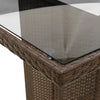 Brauner Gartentisch Ghimilier 190x80x74cm (Polyrattan)