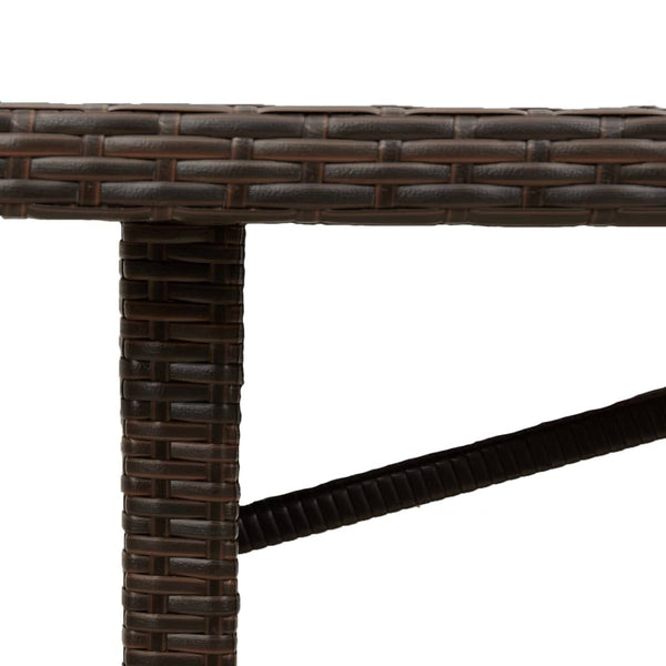 Brauner Gartentisch Ghimilier 190x80x74cm (Polyrattan)