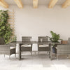 Grauer Gartentisch Ghimilier 190x80x74cm (Polyrattan)