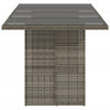 Grauer Gartentisch Ghimilier 190x80x74cm (Polyrattan)