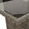 Grauer Gartentisch Ghimilier 190x80x74cm (Polyrattan)