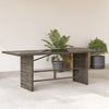 Grauer Gartentisch Ghimilier 190x80x74cm (Polyrattan)