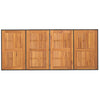 Schwarzer Gartentisch Akazienholz und Polyrattan Ghimilier 190x80x74cm