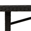 Schwarzer Gartentisch Akazienholz und Polyrattan Ghimilier 190x80x74cm