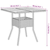 Schwarzer Gartentisch aus Akazienholz und Polyrattan Actiunea 80x80x75cm