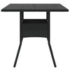 Schwarzer Gartentisch Actiunea 80x80x75cm (Polyrattan mit Glasplatte)