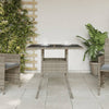 Grauer Gartentisch Actiunea 80x80x75cm (Polyrattan mit Glasplatte)