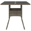 Grauer Gartentisch Actiunea 80x80x75cm (Polyrattan mit Glasplatte)