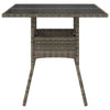 Grauer Gartentisch Actiunea 80x80x75cm (Polyrattan mit Glasplatte)