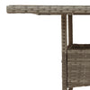 Grauer Gartentisch Actiunea 80x80x75cm (Polyrattan mit Glasplatte)