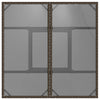 Brauner Gartentisch Actiunea 80x80x75cm (Polyrattan mit Glasplatte)