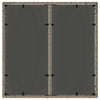 Gartentisch Cian Grau 90x90x75cm (Polyrattan mit Glasplatte)