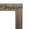 Gartentisch Cian Grau 90x90x75cm (Polyrattan mit Glasplatte)