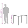 Gartentisch Cian Grau 90x90x75cm (Polyrattan mit Glasplatte)