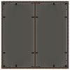 Brauner Gartentisch Cian 90x90x75cm (Polyrattan mit Glasplatte)